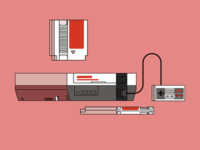 Nintendo Console cartridge console controller game icon mario nes nintendo vector videogame