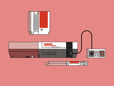 Nintendo Console cartridge console controller game icon mario nes nintendo vector videogame