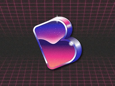 Blackformat Logo Playoff 80s blackformat chrome futuristic gradient logo metal retro shine shiny vector