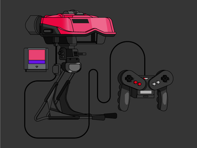 Virtualboy 3d console controller game gaming icon nintendo portable red retro virtual virtualboy