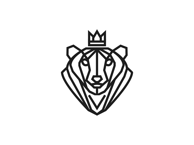 Vulgar Restaurant bear brand branding crown icon king logo logos restaurant shape stroke vulgar