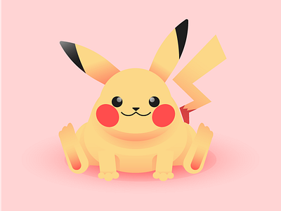 Pikachu art character cute gaming gradient icon kawaii nintendo pikachu pokemon smooth