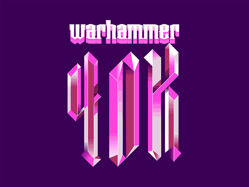 40K guns boardgame design font fraktur future gaming gradients guns illustration typography vector warhammer