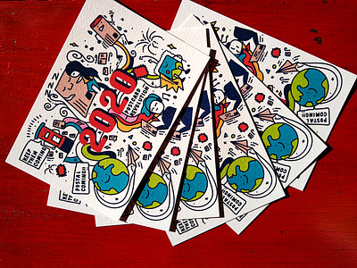 WORLD POSTCARD DAY CONTEST 2020 doodles graphic design illustration ilu postcard worldpostcardday