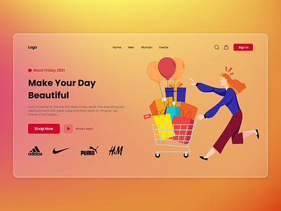 Shopping Landing Page Design