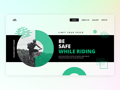 Safe Riding branding design flat glassmorphism minimal safe riding ui ux web design web header website