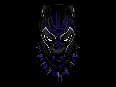 Black panther black black panther design flat icon illustration logo minimal panther vector