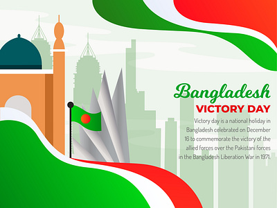 Vectory Day bangladesh design flat illustration minimal vector