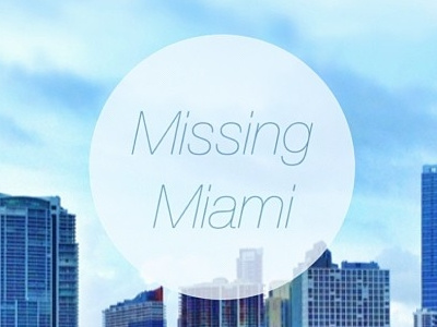 Missing Miami iphone miami travels album cover