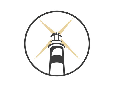 Flat Iconic Lighthouse Logo