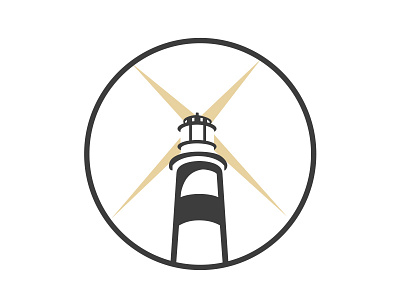 Flat Iconic Lighthouse Logo duotone flat icon lighthouse logo minimal