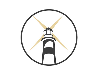 Flat Iconic Lighthouse Logo