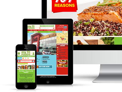 My Fit Foods Responsive Design food responsive web design restaurants ux website