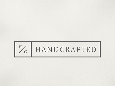 Handcrafted Logo brand clean handcrafted icon identity lettering logo minion serif simple type