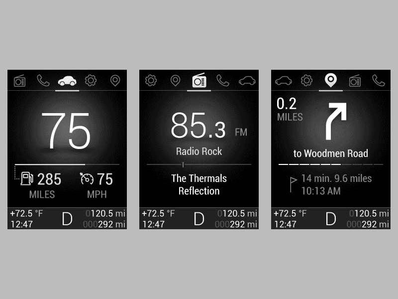 [2016] Driver Information System 240x320 4-bit grayscale