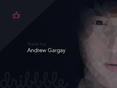 My first shot, Thank you Andrew Gargay dark dribbble first shot geometric lowpoly polygon thank you thanks