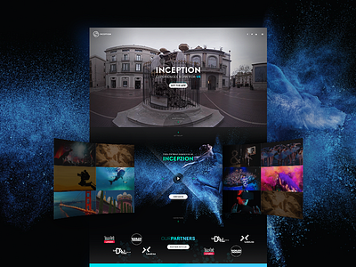 VR Home page dark space virtual reality vr web website