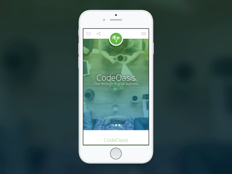 First After effect tryout - Mobile Menu Concept after concept gradient green menu mobile sliding menu