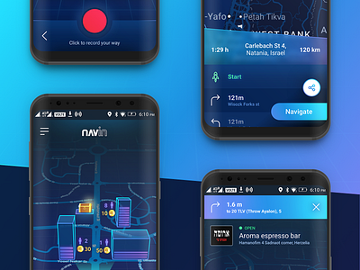 Navin - Indoor navigation for android android dark discovery map mobile navigation ui ux