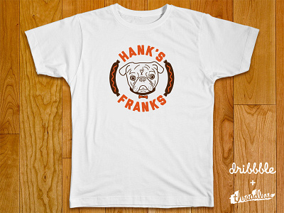 Hank's Franks dog dribbble hot dogs identity logo pug pugs threadless