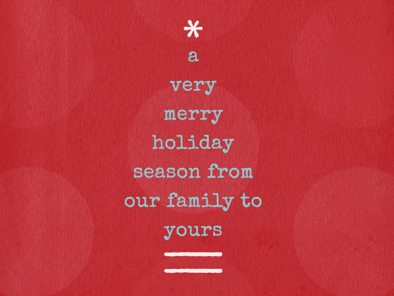 Personal Holiday Greeting Card holiday christmas greeting card card type typography
