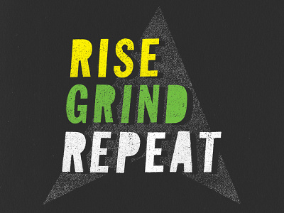 Rise Grind Repeat grunge inspirational lunchboxbrain threadless type typography