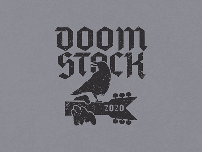 Doomstock 2020 2020 illustration lunchboxbrain metal retro typography