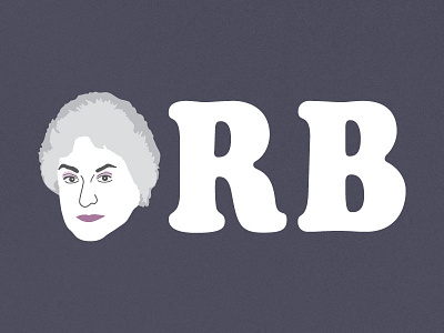 Bea-R-B bea arthur brb illustration lettering portrait typography