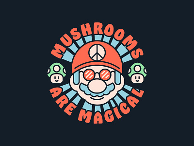 Mushrooms Are Magical lunchboxbrain mario mario bros mushroom nes nintendo retro video game video games