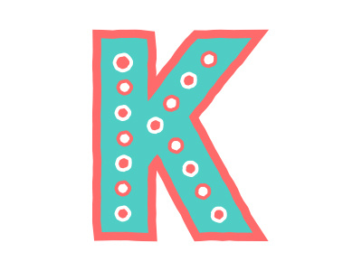 K k letter lettering type