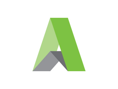 A a geometry letter logo