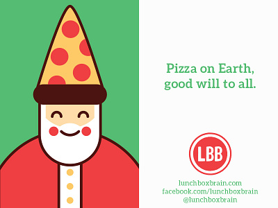 Happy Holidays! 2015 holidays illustration pizza santa