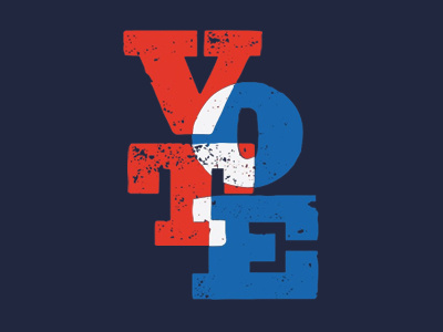 Vote lettering politics type typography vintage vote