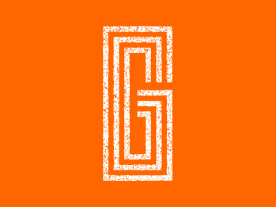 Big G g letter letterform orange texture type