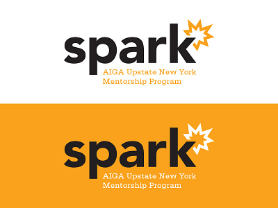 AIGA Upstate NY Spark Logo aiga logo typography