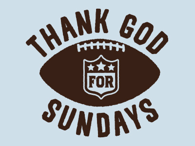 Thank God For Sundays football god lunchboxbrain nfl sunday t shirt t shirt tee typography