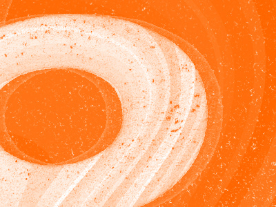 Year In Review orange pattern texture typography