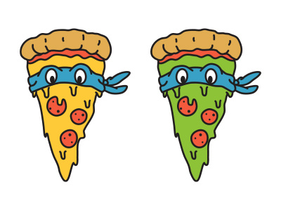 Pizza Power enamel pin illustration ninja turtles pin pizza pop culture tmnt