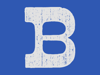 Old B letterform retro type typography vintage