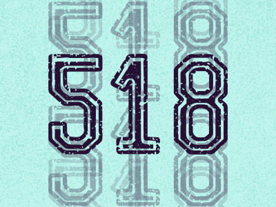 518 is Great! ny type typography upstate ny vintage