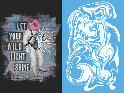 LBB x Threadless August Design Duo abstract collage digital type