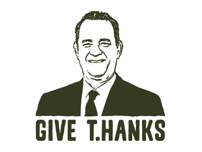 Give THanks illustration thanksgiving tom hanks type typography