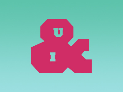 U and I letterform love type typography