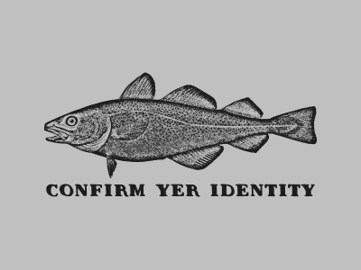 Gone Phishing fish illustration phishing pun type typography