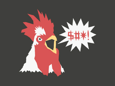 Fowl Language bird chicken fowl funny illustration lettering