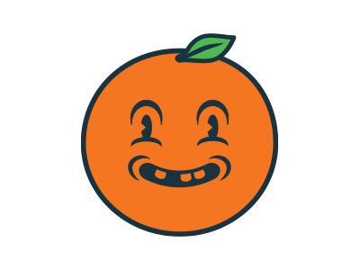 Smiling Citrus character flat fruit funny illustration orange pun