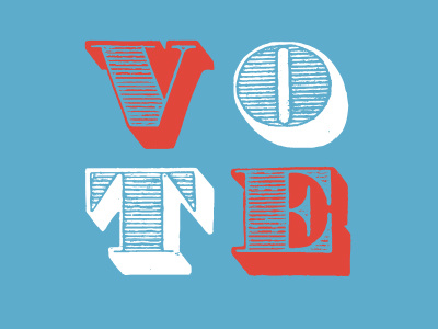 Vote 2018 politics type typography vintage vote
