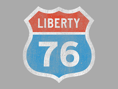 Route 76 americana road sign signage texture typography vintage
