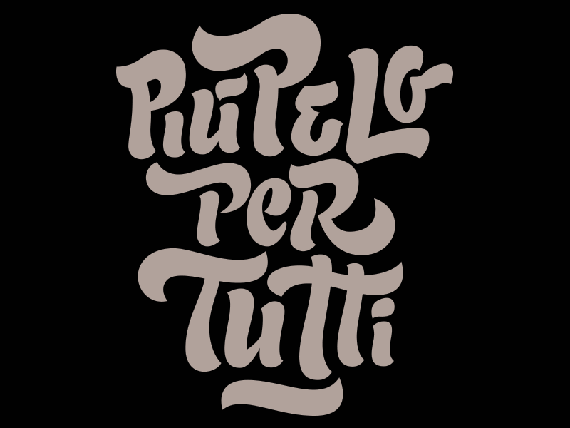 Più pelo per tutti lettering calligraphy wired typography type sunday buro fur