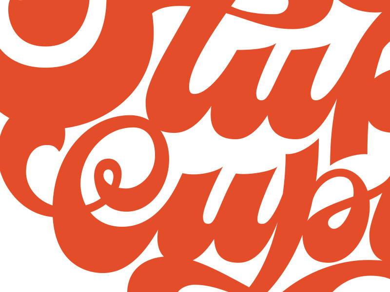 Stupid Cupid lettering swashes type custom script